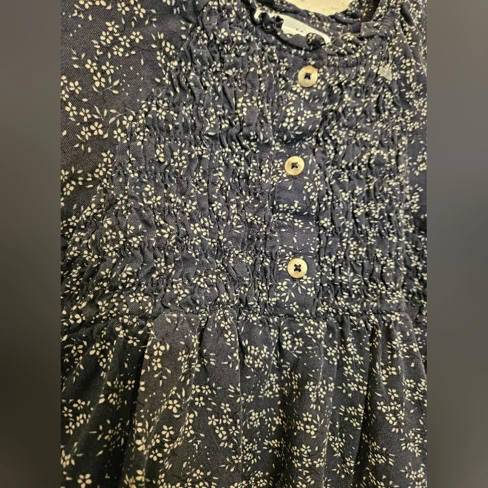 Zara Navy floral Dress - Picture 3 of 4